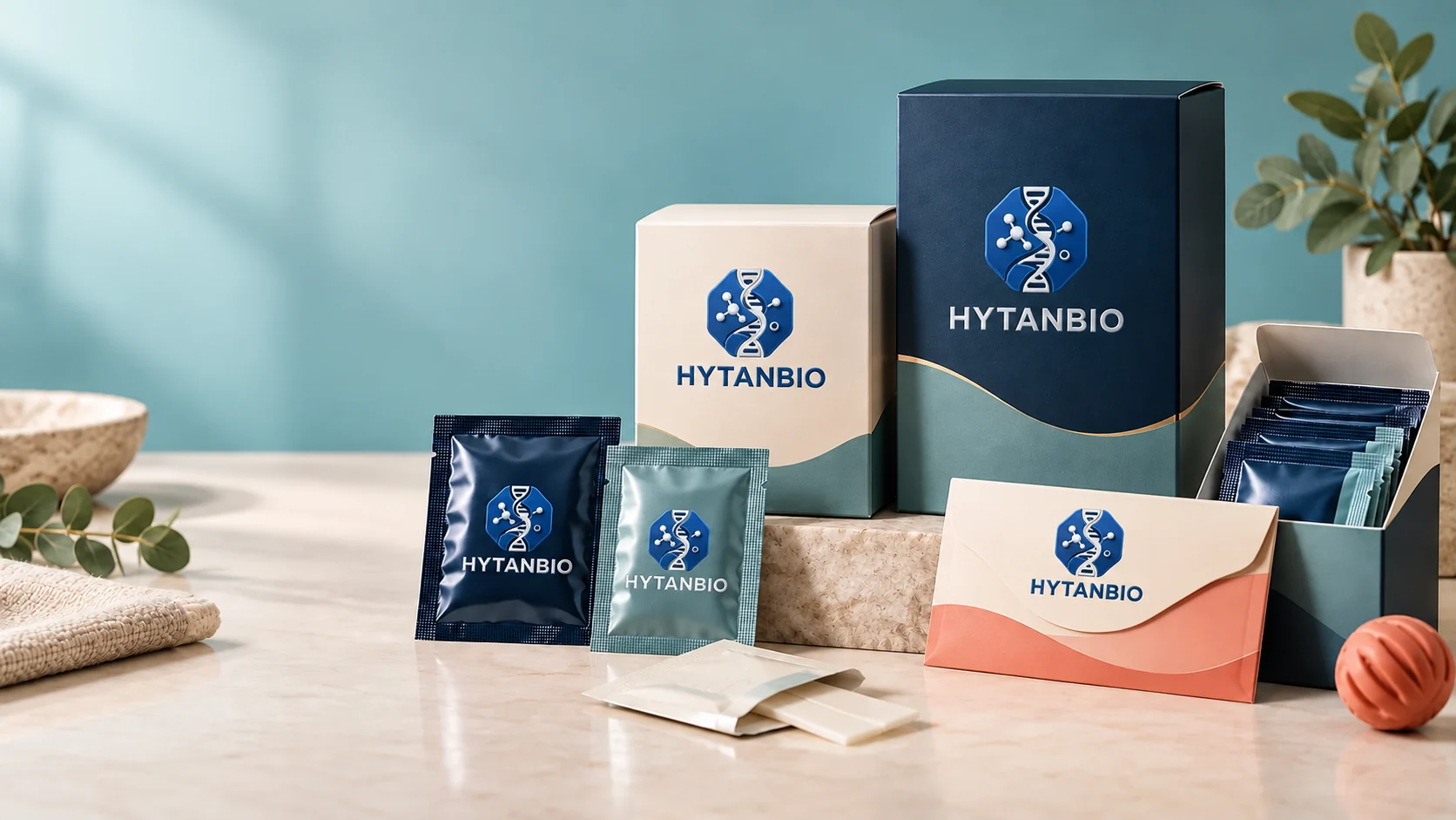 HYTANBIO private label pet oral strips in foil sachets and custom cartons