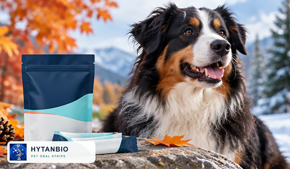 Omega-Compatible Coat Oral Films HYTANBIO private label pet oral strip concept
