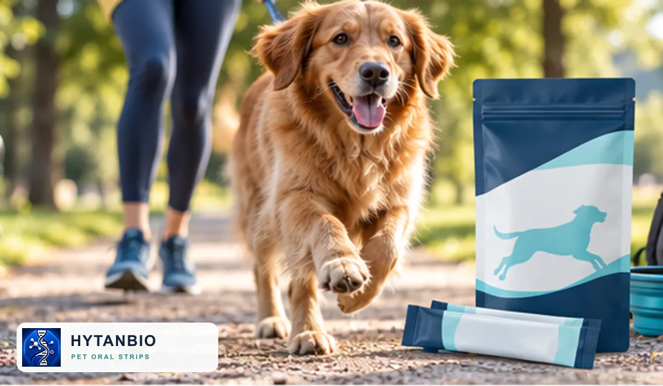 Glucosamine Mobility Routine Oral Films HYTANBIO private label pet oral strip concept