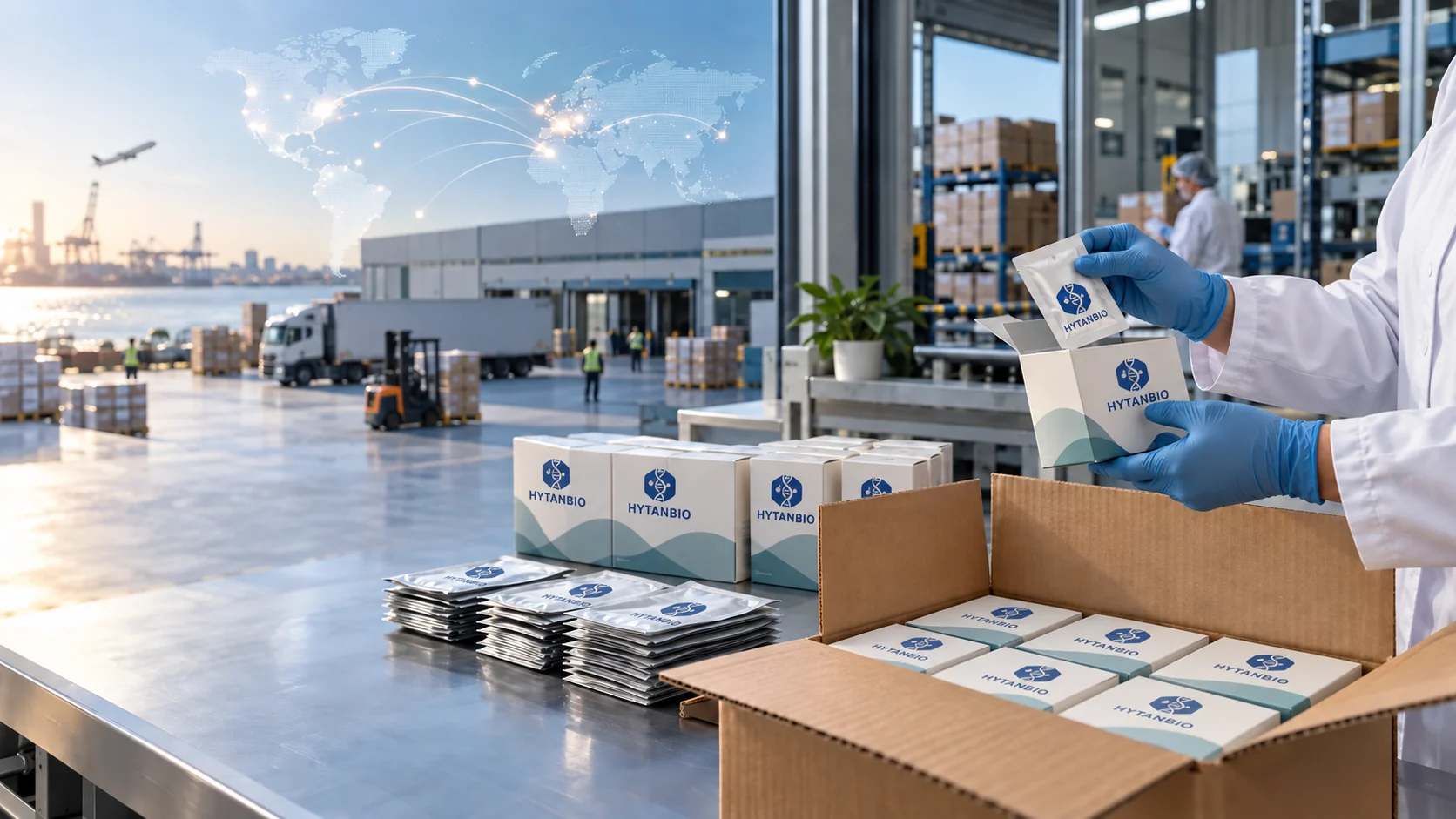 Pet oral strip cartons prepared for controlled export delivery